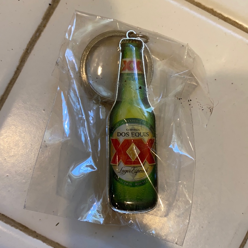 Dos EQUIS Keychain beer opener made in Mexico